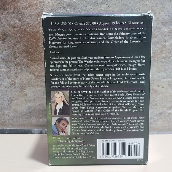 Harry Potter and the Half Blood Prince JK Rowling Unabridged on 12 Cassettes 200 - Picture 2 of 10